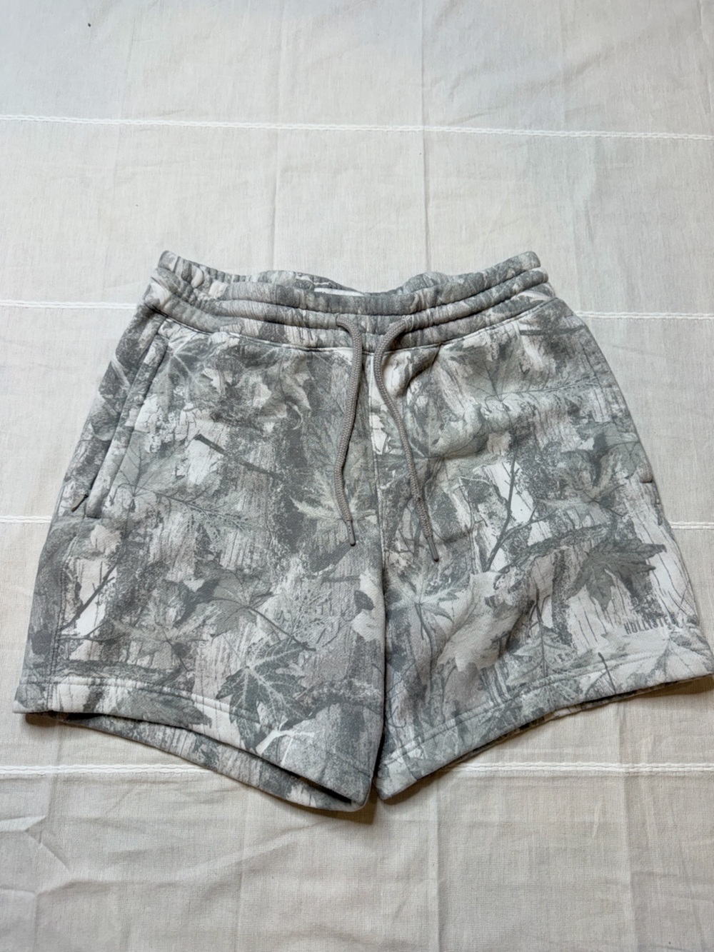 Hollister Gray Camouflage Athletic Drawstring Shorts